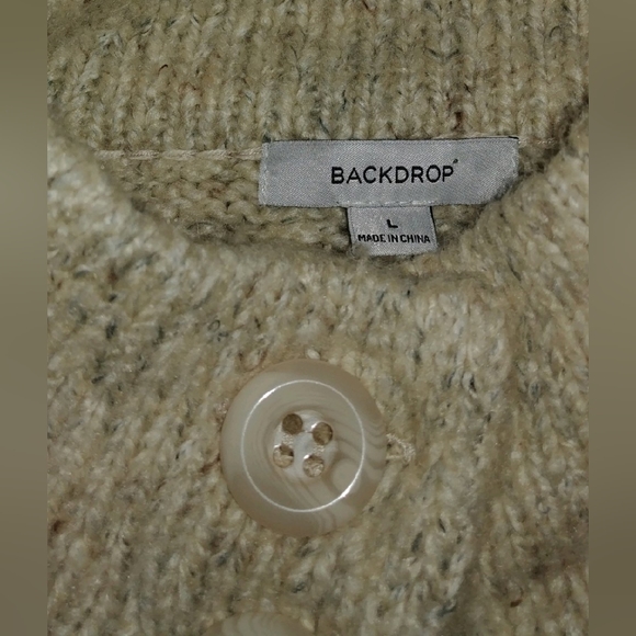 Backdrop oatmeal cardigan - Picture 3 of 9